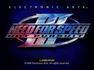 Need for Speed 3 Hot Pursuit title screen for Playstation